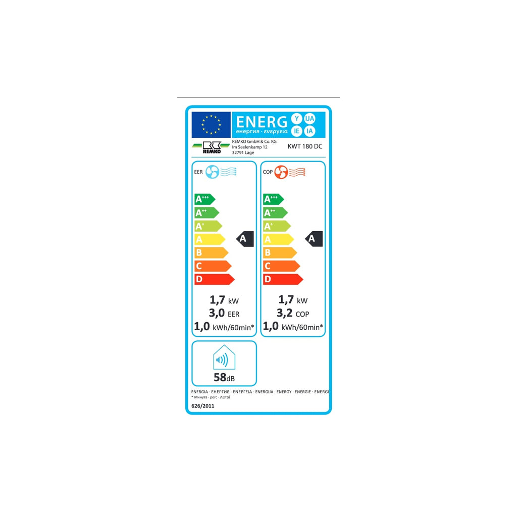  Climatiseur Monobloc Inverter Remko Kwt 180 Dc Blanc 1,73 Kw