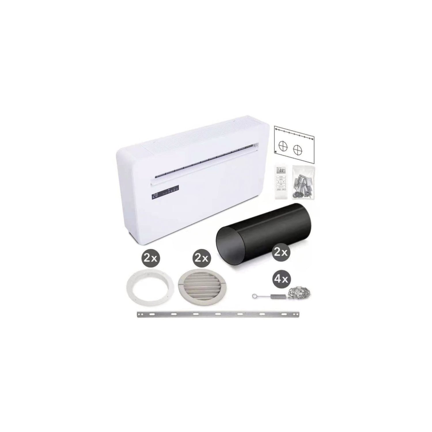  Tempero - Climatiseur Monobloc Mural Réversible Étanche Wifi 3kw (sans Unité Extérieure)