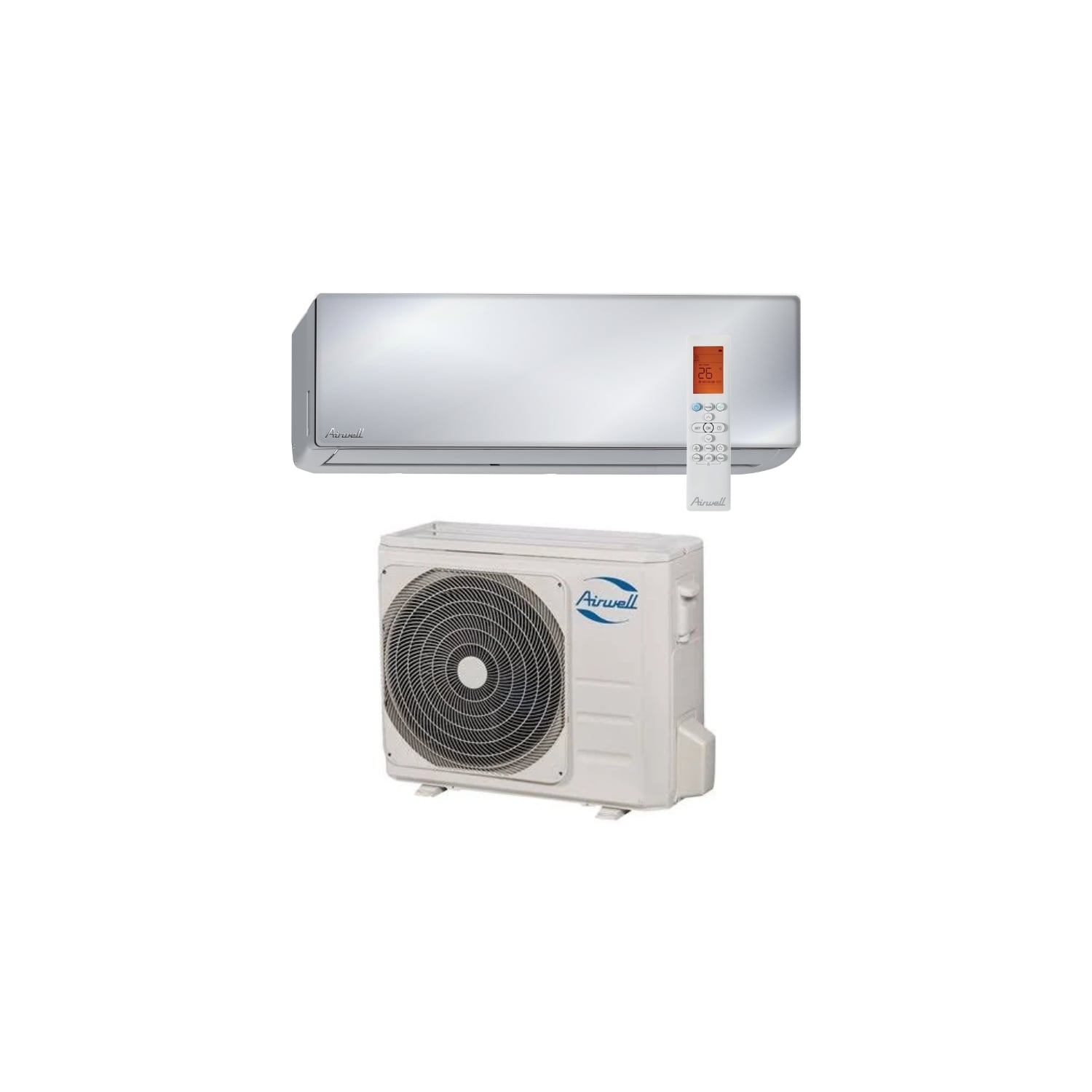  Climatisation Unité Extérieure Ydab Et Unité Intérieure Murale Hdmb Harmonia Miroir 2.6 Kw - Airwell