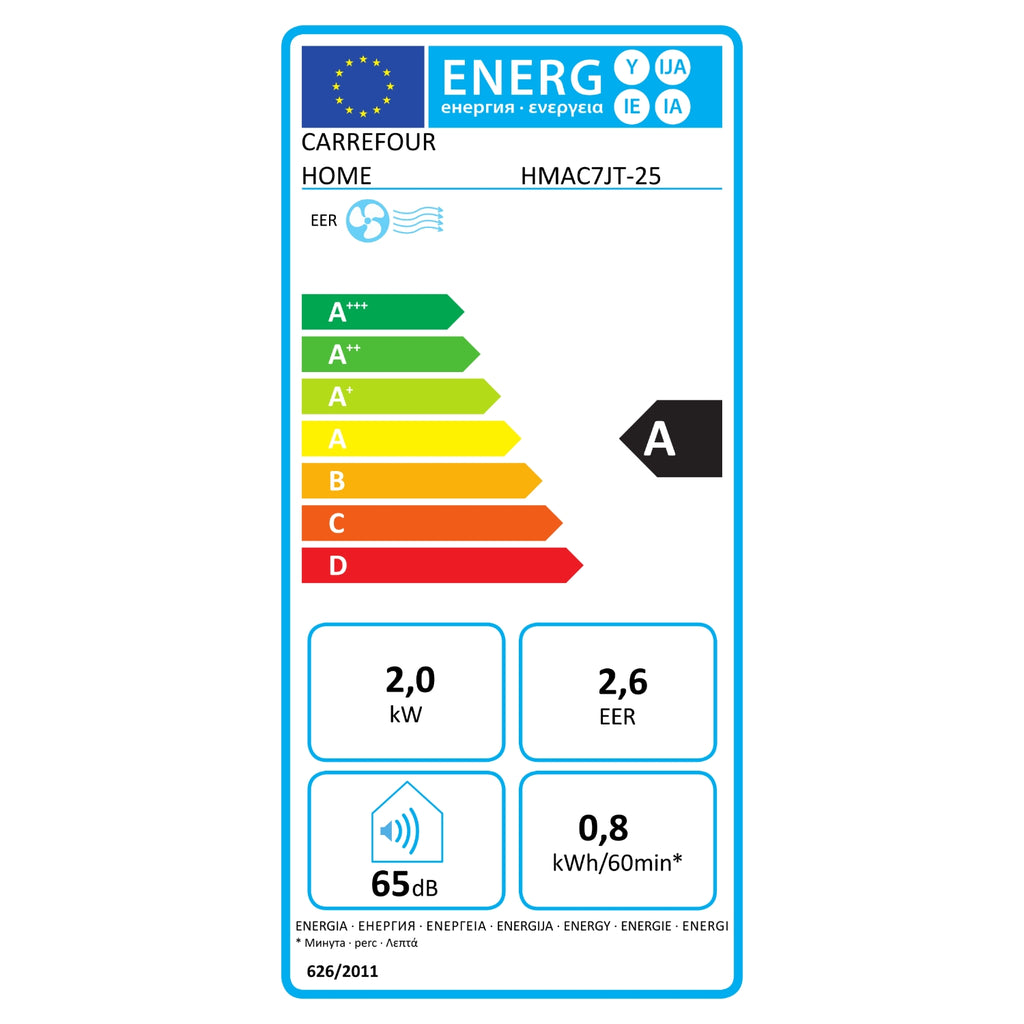  Climatiseur Mobile HMAC7JT-25 Climatiseur Mobile 7000 BTU CARREFOUR HOME