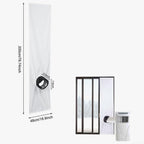  Joints De Climatiseur Universel Mobile Pour Unité De Climatisation Mobile Et Sèche-linge Facile à Installer, Pas Besoin De Percer, 2 M