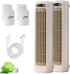  Climatiseur Portable Mural Brizac, Ventilateur De Refroidissement Silencieux Rechargeable Avec 3 Vitesses, Conception Sans Lame énergétique Pour Le Bureau à Chambre à Coucher Voyage à Domicile, Noir