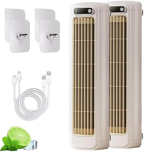  Climatiseur Portable Brizac, Ventilateur De Bureau Rechargeable Avec 3 Vitesses, Moteur Sans Brosse Ultra Silencieux, Dispositif De Refroidissement Mural Pour Bureau à Chambre à Coucher, Conception Sa