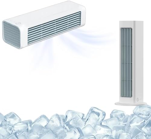 GENERIC Ventilateur Sans Lame Ultra Silencieux, Refroidisseur D'air Portable Avec Batterie Rechargeable, Refroidissement Par évaporation Pour Le Bureau à Domicile, Dispositif Compact D'économie D'énergie Avec