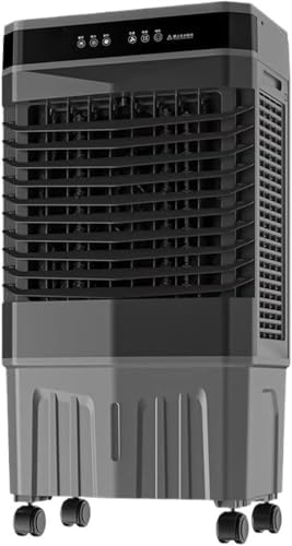 GENERIC Refroidisseur D'air évaporatif Portable, 1800CFM Ventilateur De Refroidissement Avec Packs De Glace, 3 Vitesses Et Minuterie 12H, Refroidisseur De Marais Silencieux Pour Garage, Bureau, Maison, Téléco