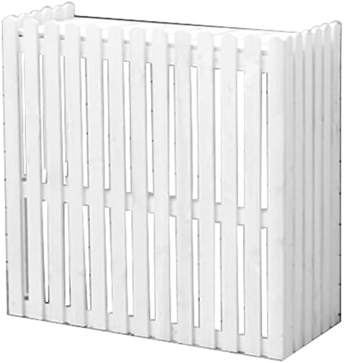 GENERIC Housse De Climatiseur Extérieur En Bois Pour Climatiseurs Divisés - 85 X 35 X 84 Cm - Blanc - Parfait Pour Cacher Les Unités AC - Protection élégante Contre Les Intempéries Pour équipement D'extérieur