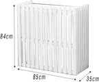 GENERIC Housse De Climatiseur Extérieur En Bois Pour Climatiseurs Divisés - 85 X 35 X 84 Cm - Blanc - Parfait Pour Cacher Les Unités AC - Protection élégante Contre Les Intempéries Pour équipement D'extérieur