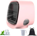GENERIC Ventilateur De Refroidisseur D'air Portable Avec Réservoir De 300ml, AC évaporatif Pour La Pièce, Mini Humidificateur Alimenté Par USB Avec Lumière LED Et Aromathérapie, Murmure Silencieux Pour Les Vo