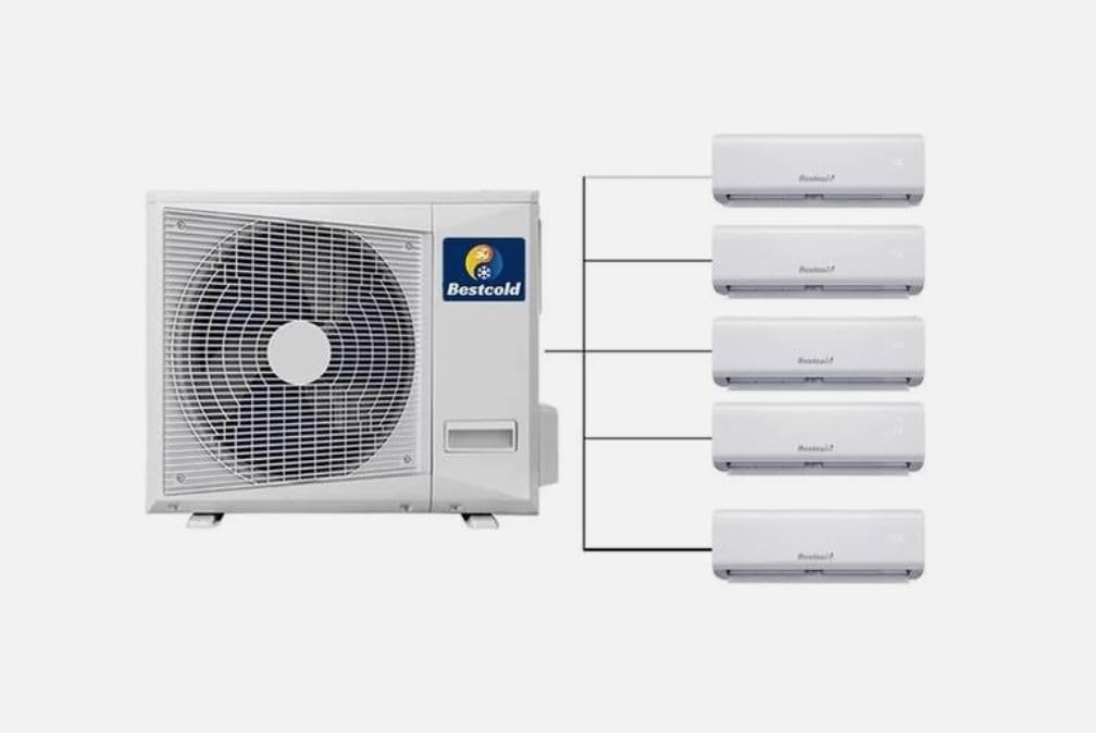 GENERIC Onduleur Solaire 42000BTU Multi 9K Zones Split Climatiseur Et Chauffage – 5 Zones