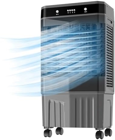 GENERIC Refroidisseur D'évaporation Portable Avec Réservoir De 10,5 Gal, Ventilateur De Climatiseur 3500 CFM, Système De Refroidissement 3-en-1 Pour Le Bureau à Domicile, Packs De Glace Inclus