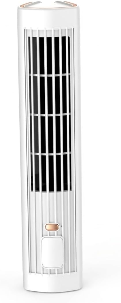  Climatiseur Personnel 2 En 1 à Chargement Sans Fil De 12 Pouces, Ventilateur Froid Portable Silencieux à 3 Vitesses Rechargeable Par USB, Mini Unité AC Pour Bureau, Maison, Dortoir, Blanc