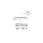  Rideau D'air Électrique En Saillie 100 Cm Moteur Ac Anthracite Wing - Axelair - Raan3710e