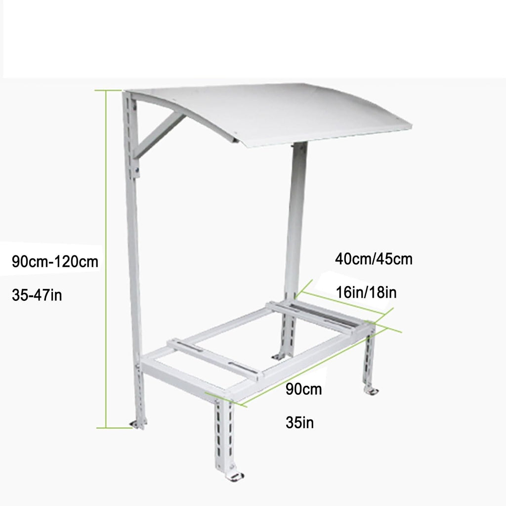  Support Climatiseur Exterieur Avec Auvent, Support De Montage Pour Climatiseur, Capacité De Charge Jusqu'à 200 Kg, Pour Clim Split Et Pompes à Chaleur