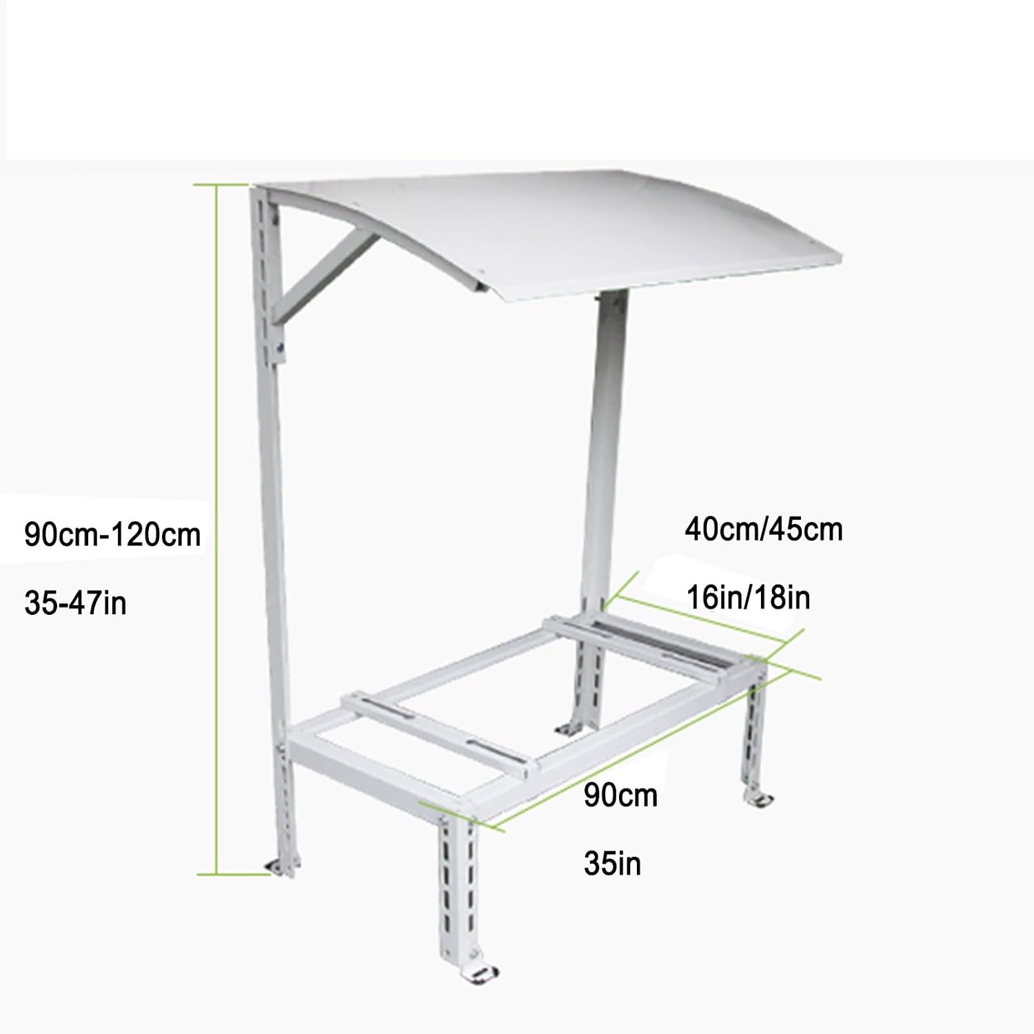  Support Climatiseur Exterieur Avec Auvent, Support De Montage Pour Climatiseur, Capacité De Charge Jusqu'à 200 Kg, Pour Clim Split Et Pompes à Chaleur