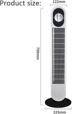  Ventilateur Portable De Tour Sans Lame Pour Chambre à Coucher, 26ft/s Circulateur D'air Silencieux Avec 80 Oscillation Et 3 Vitesses, Refroidisseur Debout Compact Pour Le Camping De Bureau, Conception