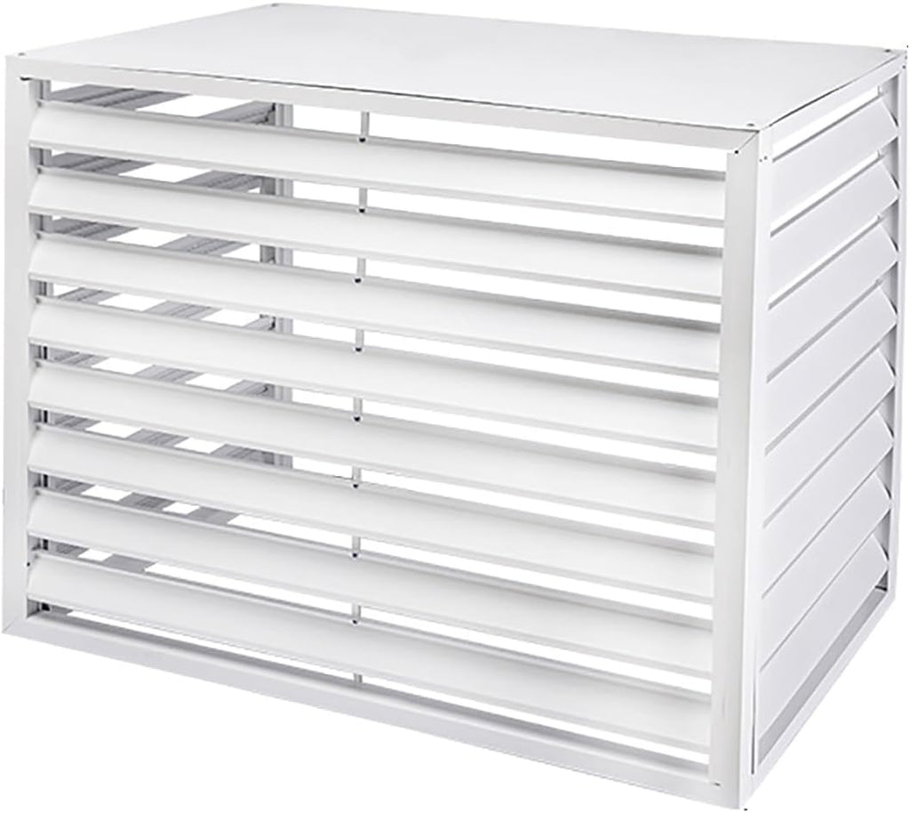 GENERIC Couvercle De Climatiseur En Aluminium Et écran De Clôture – Étagère De Rangement Pour Plantes – Résistant Aux Intempéries – Protection Contre Le Courant Alternatif Et La Pompe à Chaleur