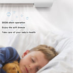  Mini Climatiseur 2000 W Avec Fonction Chauffage - Unité De Climatisation Murale Pour La Maison, Le Bureau, La Chambre, Le Salon - Télécommande Incluse