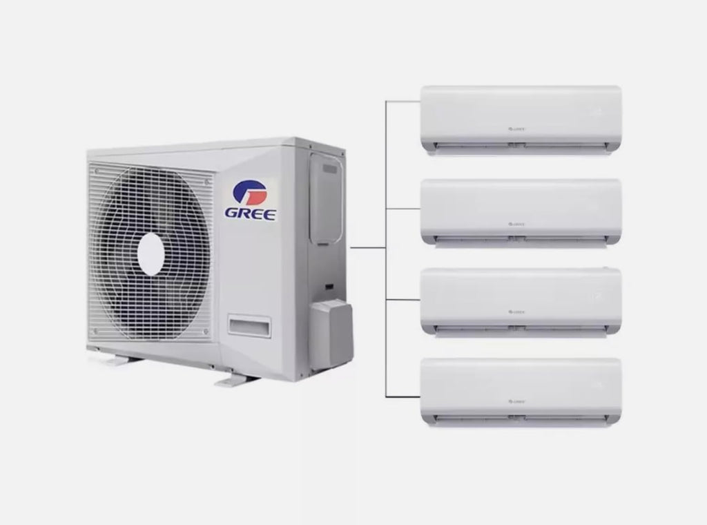 GENERIC 42000BTU Ductless Multi 24k Zones Mini Split Climatiseur Et Chauffage – 2 Zones