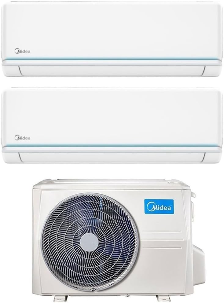  Climatiseur Double 12+12 MIDEA DC Inverter R32 A++A+ M2OE-18HFN8 Ligne 2023 WI FI Incluse Avec Unité Extérieure M2OE-18HFN8