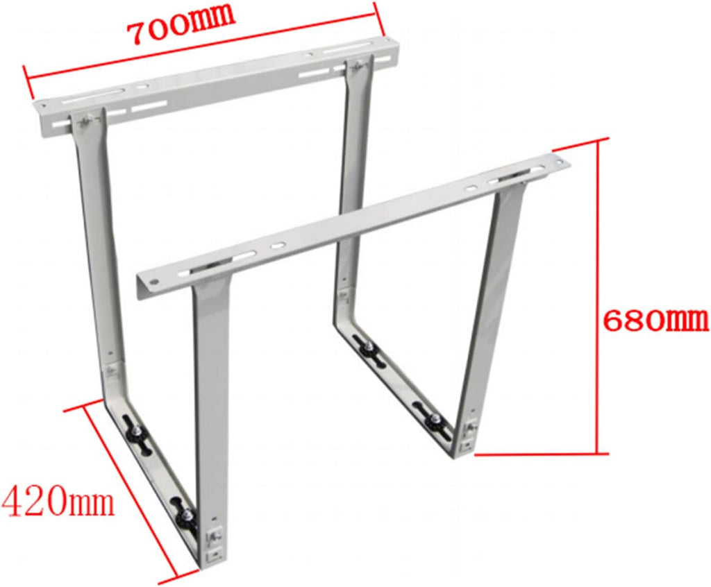  Support De Montage Pour Climatiseur – Design Peu Encombrant Pour Mini Unités AC Divisées Sans Conduit, étagère De Pompe à Chaleur Montée Sur Le Dessus, Durable Et Facile à Installer