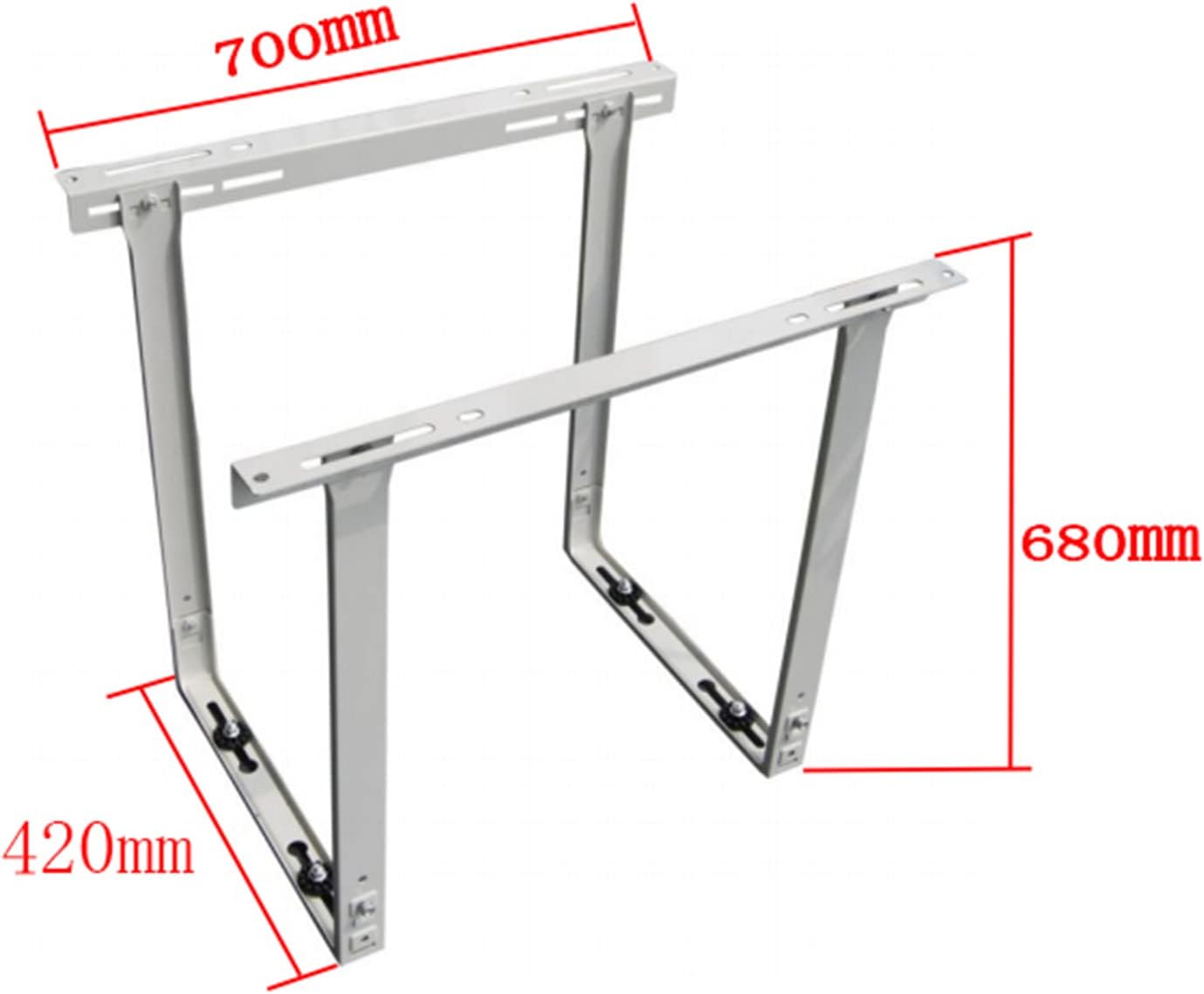  Support De Montage Pour Climatiseur – Design Peu Encombrant Pour Mini Unités AC Divisées Sans Conduit, étagère De Pompe à Chaleur Montée Sur Le Dessus, Durable Et Facile à Installer