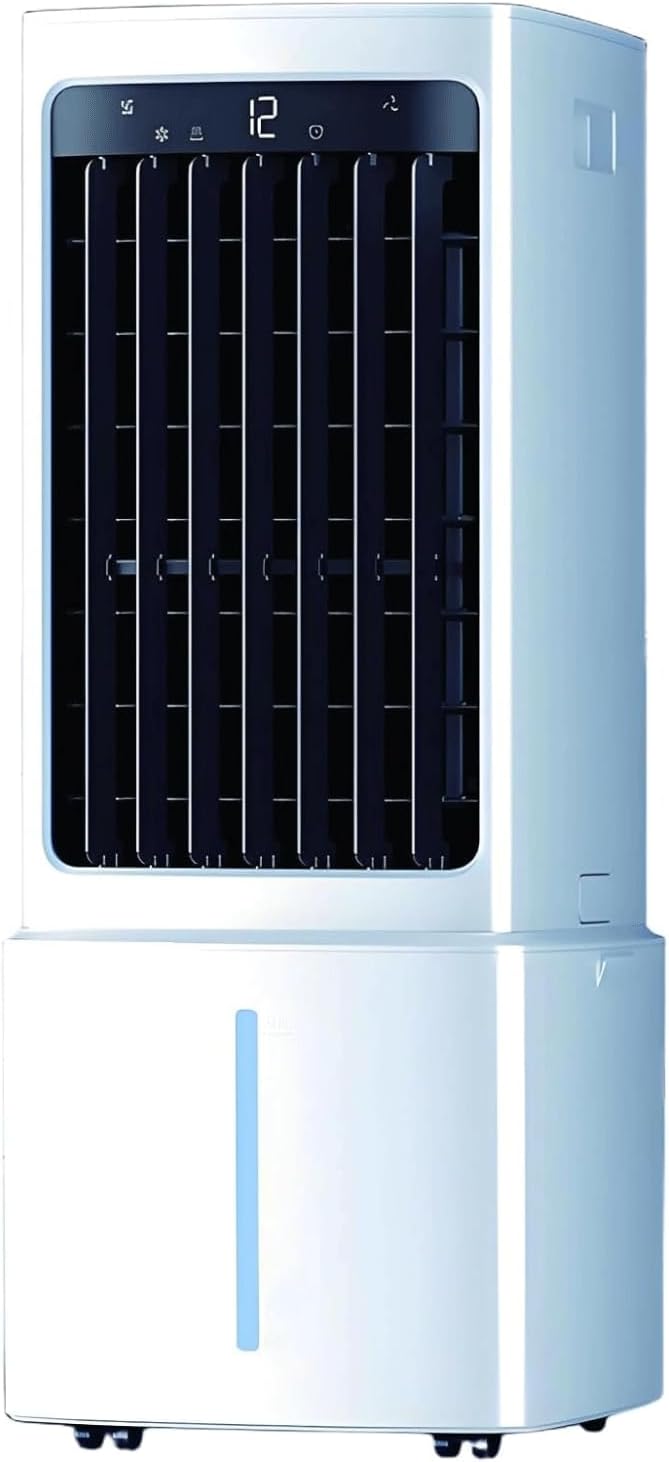  Climatiseur Mobile Sans Évacuation 12L 60W Refroidisseur Par évaporation Silencieux Avec Minuterie De 7.5H 3 Modes 40dB Réservoir D'eau Amovible Ventilateur Refroidisseur D'air Pour Chambre