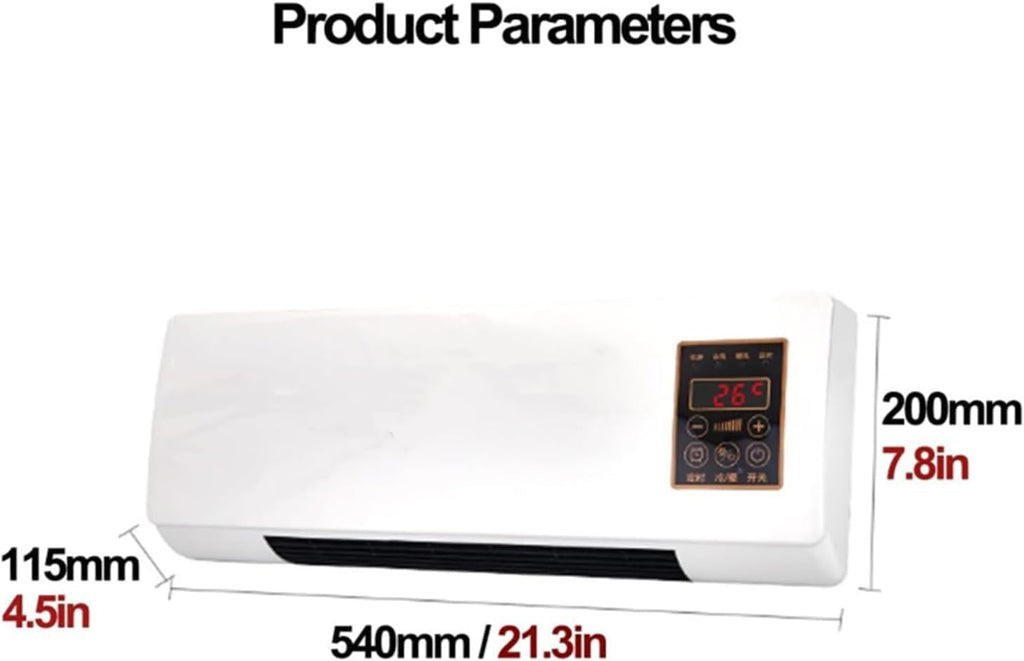 GENERIC 12000 BTU Ventilateur Portable Split, Refroidissement Et Chauffage Rapide 30s, Unité Murale Silencieuse Murmurante Pour Les Chambres Jusqu'à 450 Pieds Carrés, Configuration Facile Sans Outil