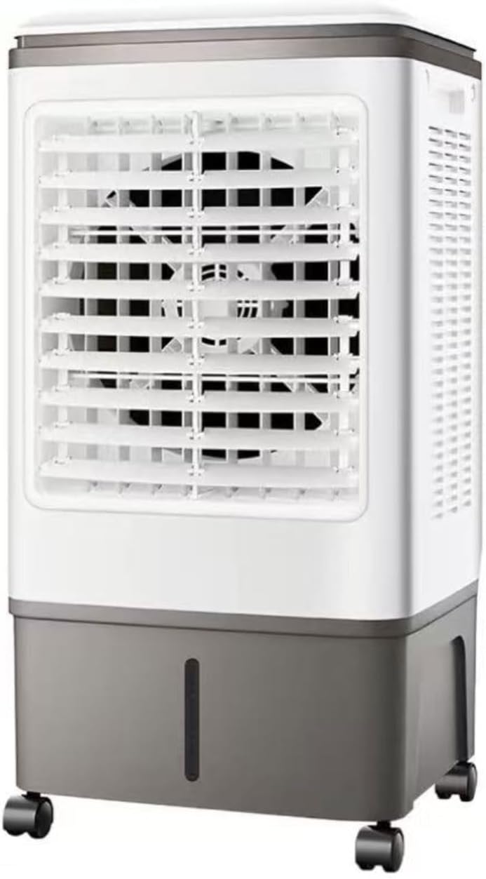 GENERIC Refroidisseur D'air évaporatif Portable Avec Réservoir D'eau 40L Et 2 Packs De Glace Efficace D'énergie 3 Vitesses 120° Oscillation Ventilateur De Refroidissement D'épargne D'espace Climatisation Indu
