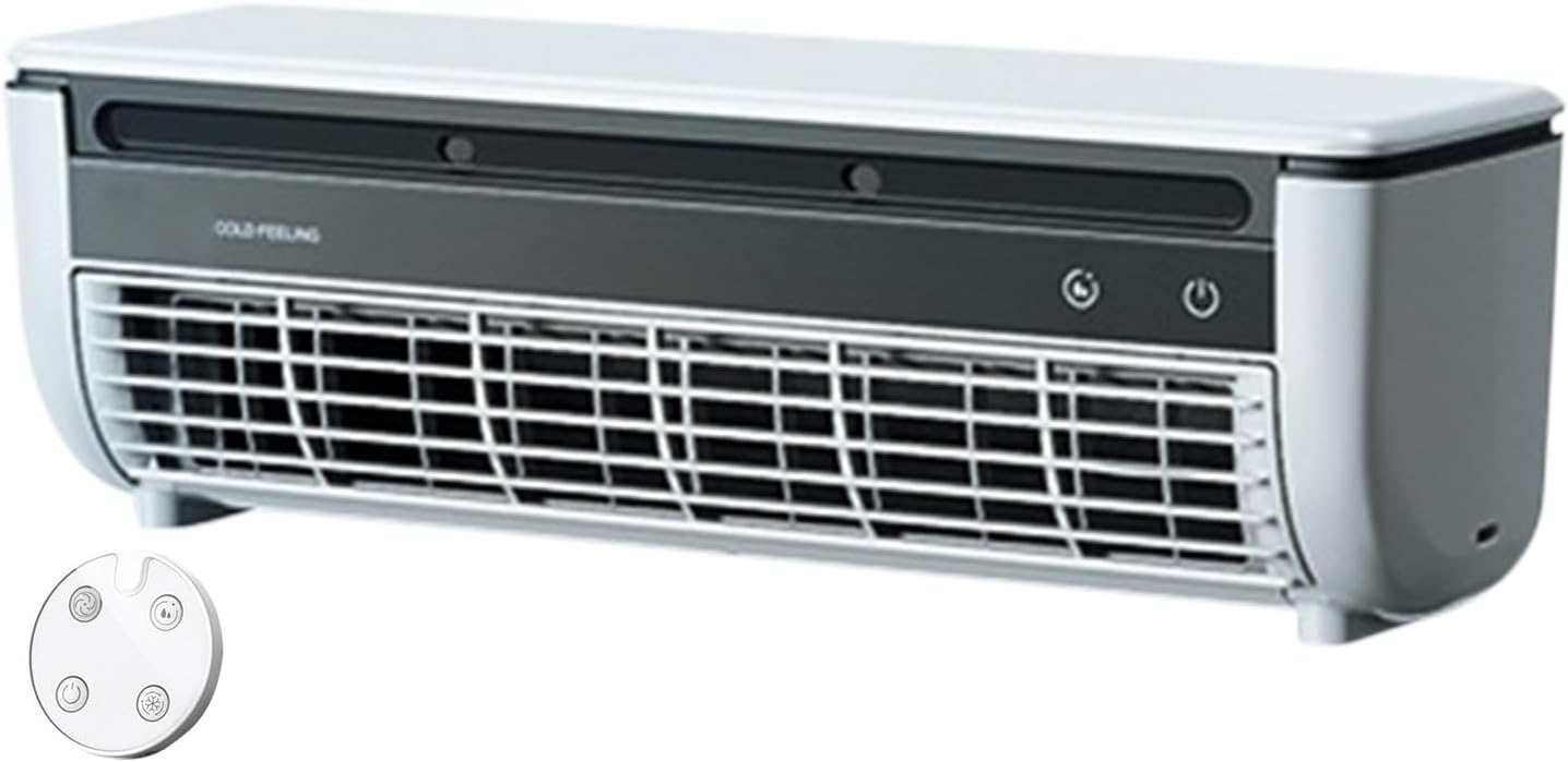  Ventilateur Rafraîchisseur D'Air Pour Pièce, Ventilateur Rafraîchisseur D'Air, Appareil De Ventilation Trois Vitesses Avec Chargeur Sans Fil Pour Maison Chambre Camping Car Salle De Bain Cuisine Salle
