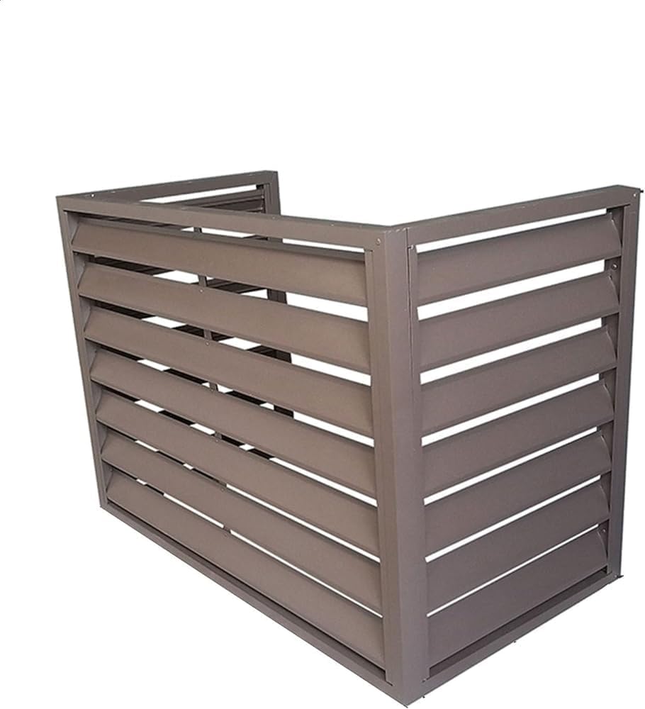 GENERIC Housse De Protection Pour Climatiseur Extérieur - 100 X 50 X 70 Cm - Marron - Résistant Aux Intempéries - Protection En Maille Pour Systèmes De Climatisation Divisés
