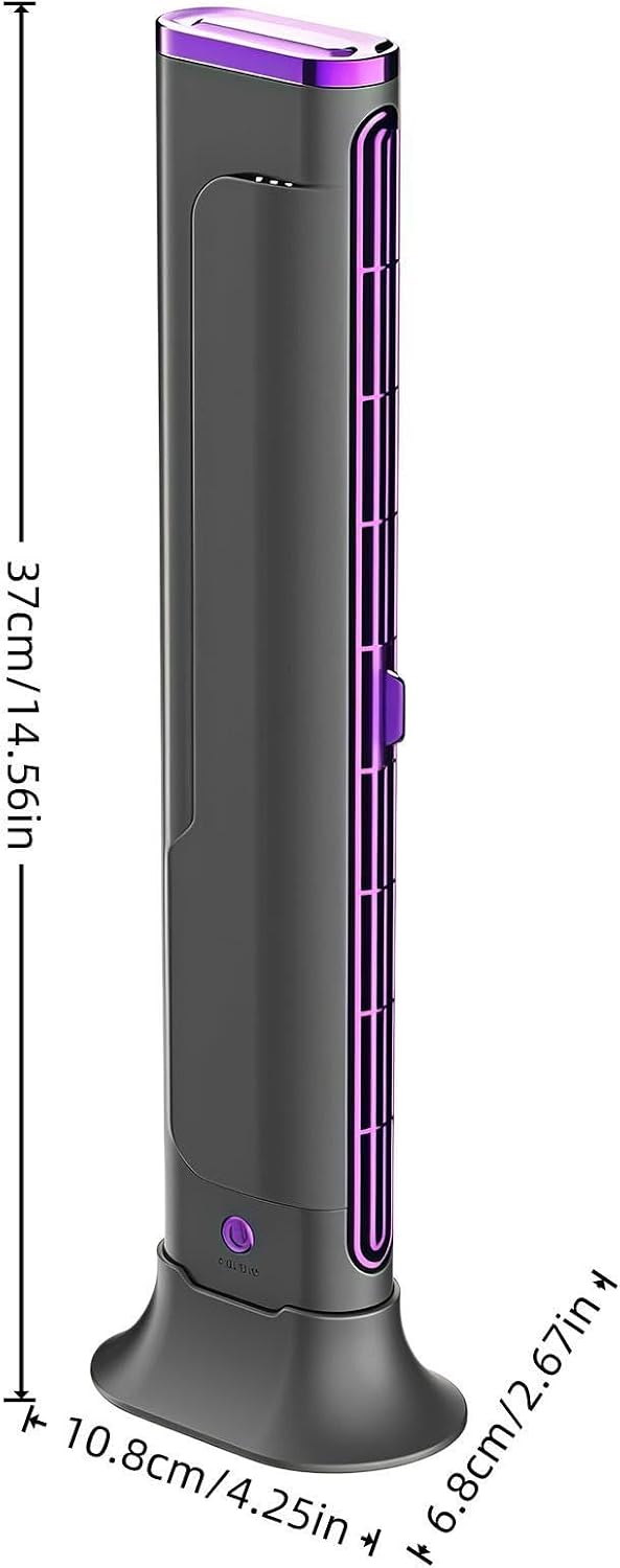 Genérico Climatiseur Portable, Ventilateur Sans Pales, Refroidisseur D'air Rechargeable Par USB Avec Design Compact, Mini Unité De Climatisation, Ventilateur De Refroidissement Portable Avec Construction