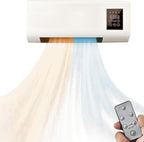  Mini Climatiseur 2000 W Avec Fonction Chauffage - Unité De Climatisation Murale Pour La Maison, Le Bureau, La Chambre, Le Salon - Télécommande Incluse