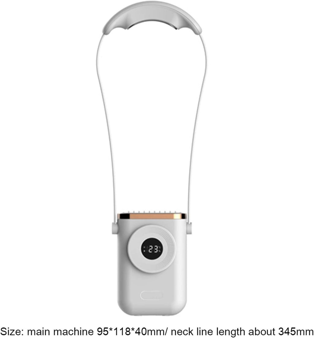  DieffematicKTY Climatiseur Mobile Wearable Air Conditioner Summer Outdoor Sports Leafless Cooling Hanging Neck Fan Air Conditioner (Color : Blue)