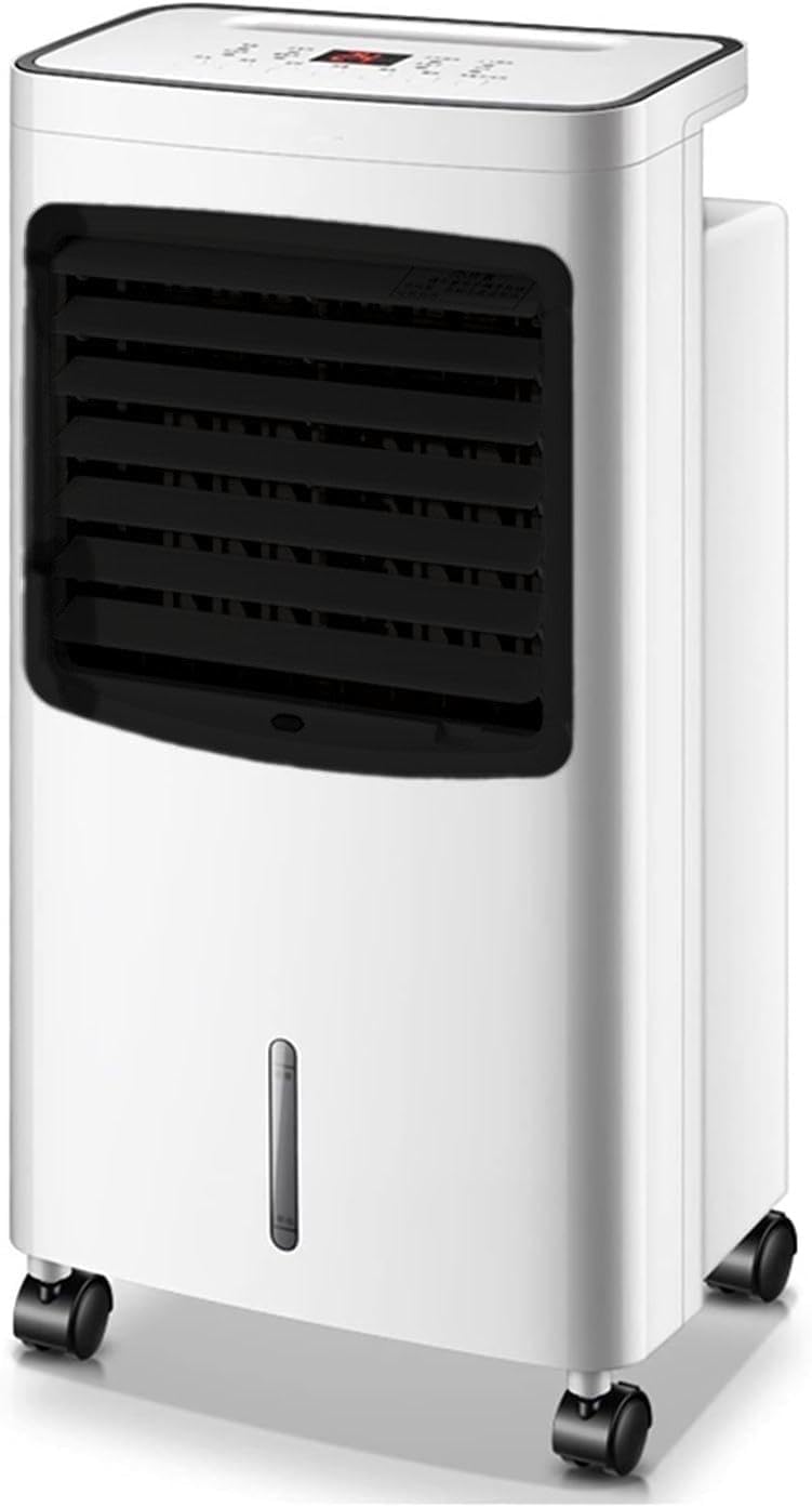 GENERIC Refroidisseur D'air évaporatif Portable Avec Ventilateur De Chauffage à Distance, 75W Et Chauffage 2000W Pour Le Bureau à Domicile, Réservoir D'eau 8L, Fonctionnement Silencieux, Idéal Pour Un Contrôl