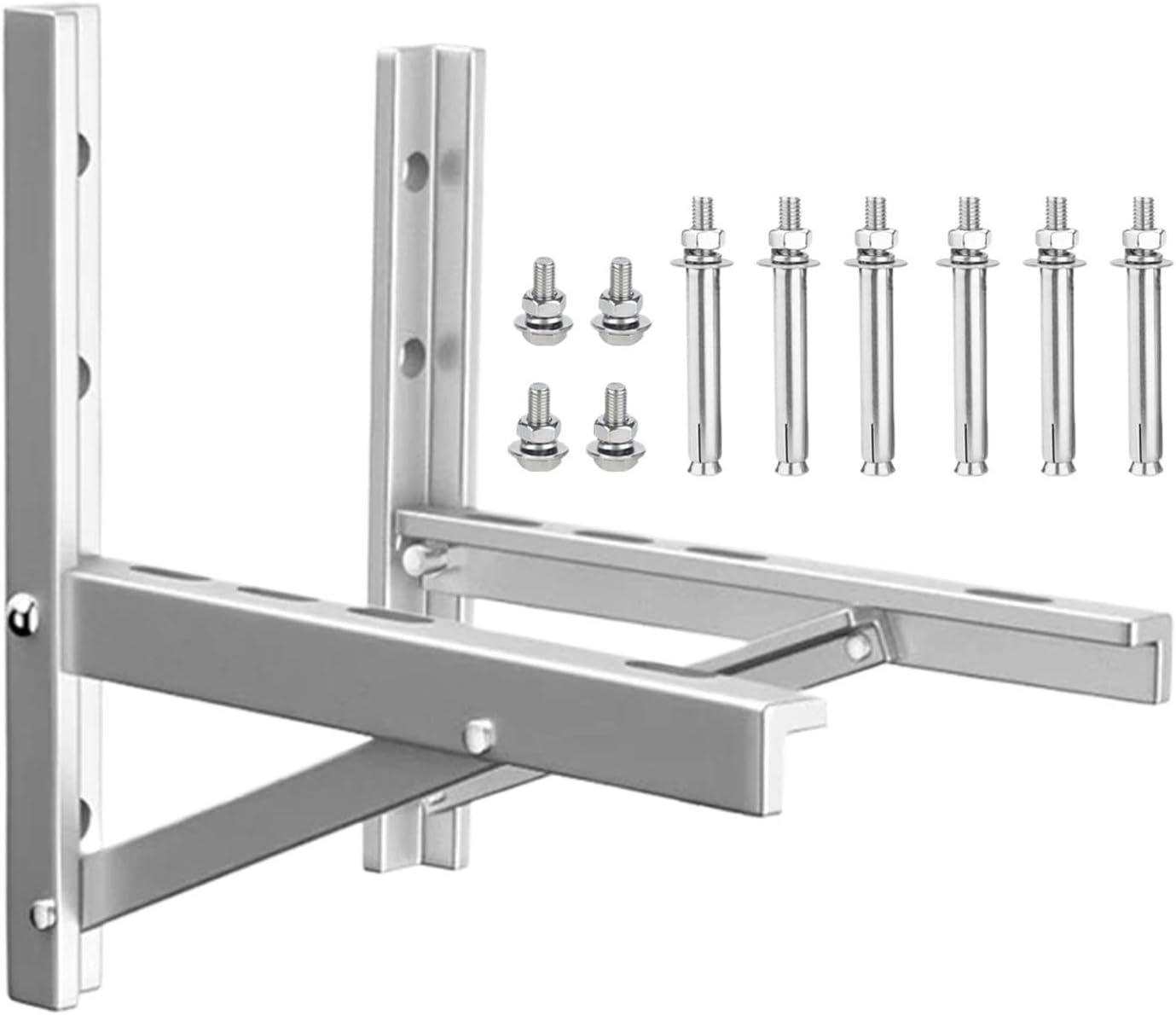  Support Mural Pliable Pour Climatiseur Mini Split - 2 Pièces Raccords Mural Pliables - Support De Climatiseur Extérieur | Pour Pompe à Chaleur Système Compresseur Extérieur