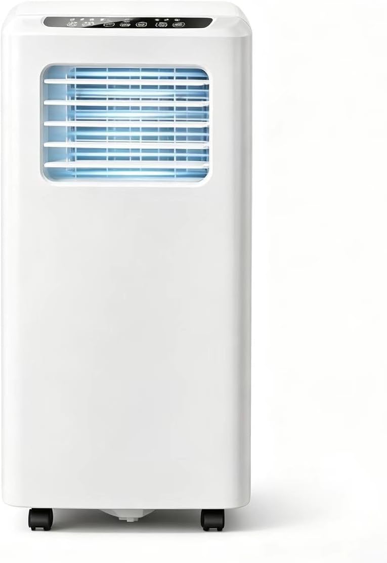 GENERIC Climatiseur Portable 10 000 BTU De Refroidissement, Déshumidificateur Et Ventilateur Pour Pièces Jusqu'à 500 M², Affichage Numérique Avec Plusieurs Modes De Vitesse