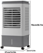 GENERIC Refroidisseur D'air Portable 40L Avec Ventilateur à Air évaporatif à Distance à 3 Vitesses Pour Chambre De 300 Pieds Carrés, Garage, Extérieur.Humidifiant Silencieux Avec Cristaux De Glace Et Roues, U