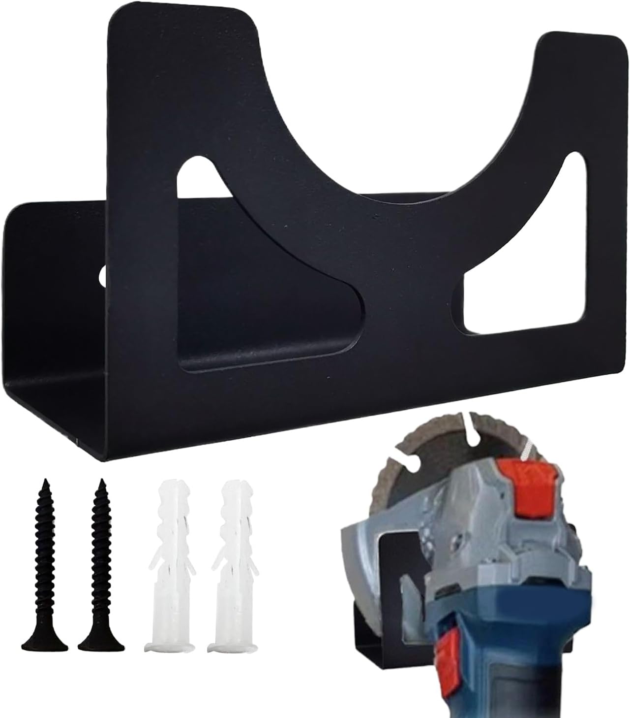  Angle Grinder Holder, Wall Mount Bracket, Tight Fit Storage Rack, Multi Functional Organizer, Heavy-Duty Compact Metal, Ideal For Electric Tools, Wrench, Drills, And Polishing Machine Storage