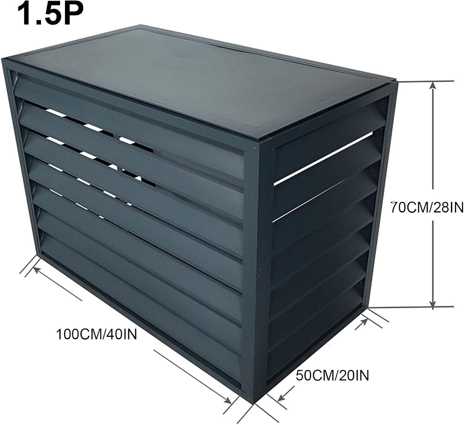 GENERIC Housse De Protection En Aluminium Pour Climatiseur - Étanche - Pour Pompe à Chaleur Extérieure - Résistante Aux Intempéries - Résistante à La Pluie