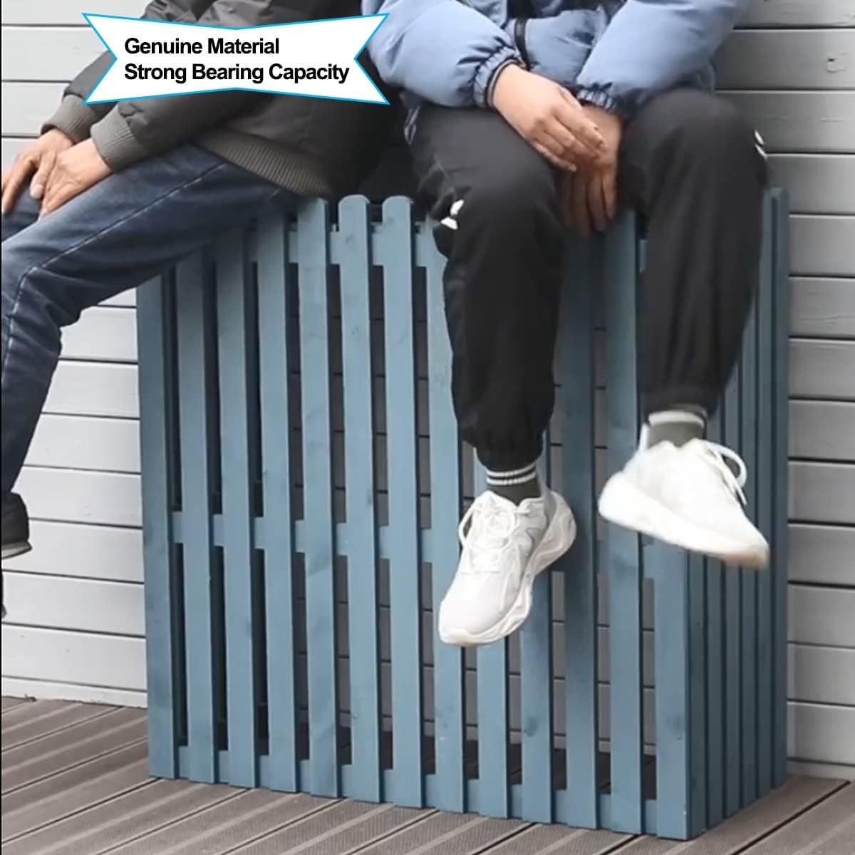 GENERIC Housse Résistante Aux Intempéries Pour Climatiseur – Étagère De Rangement Décorative En Bois Massif Pour Unités Extérieures, Protection De L'unité De Condensation, Disponible En 9 Couleurs – Et Design