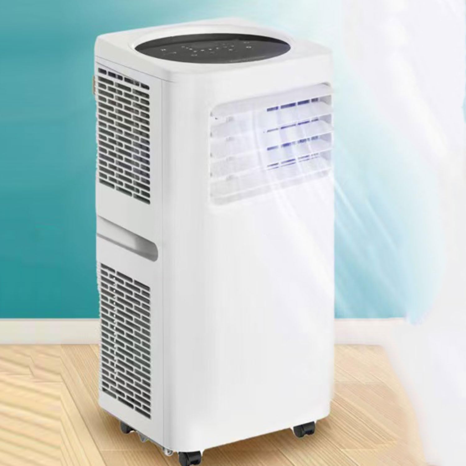 GENERIC Climatiseur Portable Refroidit Jusqu'à 30 M², Unité AC Intelligente Avec Télécommande, Refroidissement Silencieux Avec Modes De Veille Et Ventilateur Frais Et Sec, Kit De Fenêtre Minuterie 24 Heures