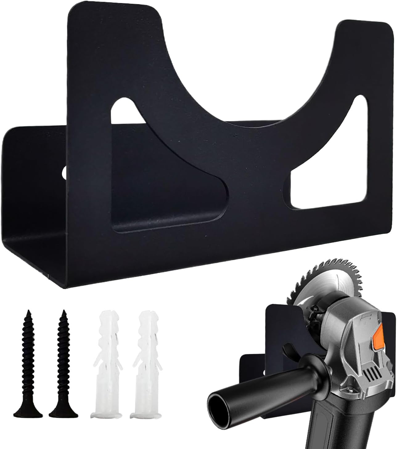  Angle Grinder Holder, Wall Mount Bracket, Tight Fit Storage Rack, Multi Functional Organizer, Heavy-Duty Compact Metal, Ideal For Electric Tools, Wrench, Drills, And Polishing Machine Storage