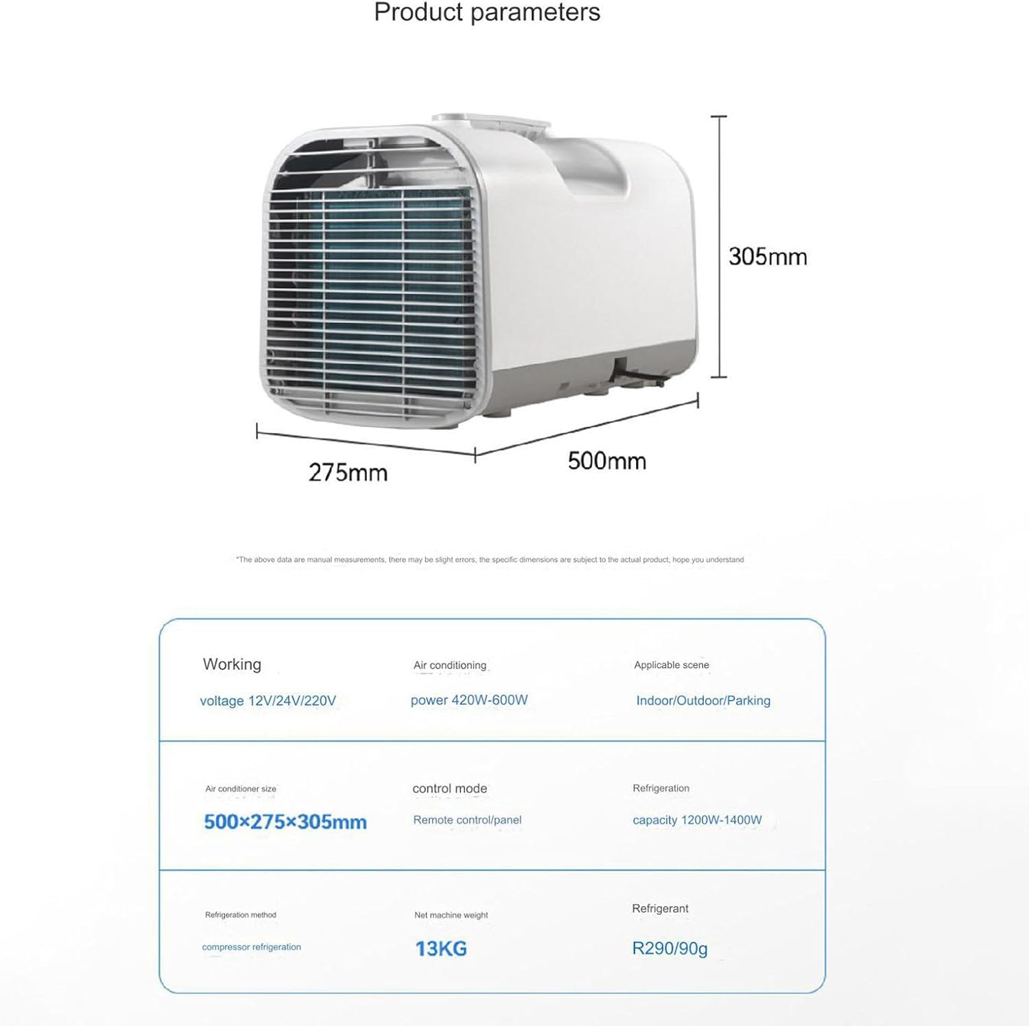  Climatiseur Mobile Portable, Machine Tout-en-un à Refroidissement Unique Pour Camping En Plein Air Et Ménage, Mini Climatiseur