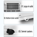  Climatiseur Portable, Unité Intelligente AC Silencieuse Avec Le Mode De Sommeil Cool Dehumidify, Télécommande, Minuterie 24H, Oscillant 120 °, Ventilateur De Refroidissement Pour Chambre à Coucher