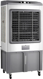 GENERIC Refroidisseur D'air évaporatif Portable, Réservoir De 50L Avec Télécommande, 3 Vitesses Et Minuterie, Ventilateur D'humidificateur Pour Garage Yard Office, Refroidissement Efficace à Faible Puissance