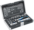  HÖGERT HT1R478 Mallette à Outils Remplie Avec 18 Prises Et Accessoires