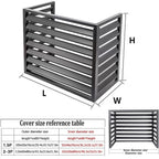  Housse De Protection En Aluminium Pour Climatiseur Extérieur, écran Décoratif Pour Climatiseur, Résistant Aux Intempéries, Gris, 110 X 60 X 80 Cm