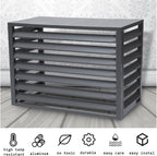 GENERIC Climatiseur Extérieur – Boîtier En Aluminium Avec Porte-fleurs Et Volets à Persiennes – Séparateur Extérieur Autonome Pour Unités De Climatisation Et Cachette à Ordures (noir)