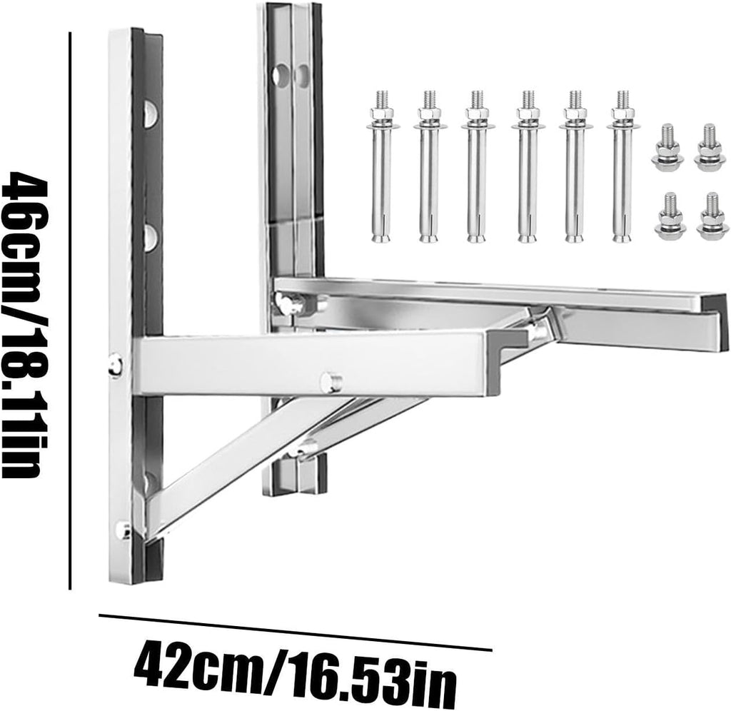  Support Mural Pliable Pour Climatiseur Mini Split - 2 Pièces Raccords Mural Pliables - Support De Climatiseur Extérieur | Pour Pompe à Chaleur Système Compresseur Extérieur