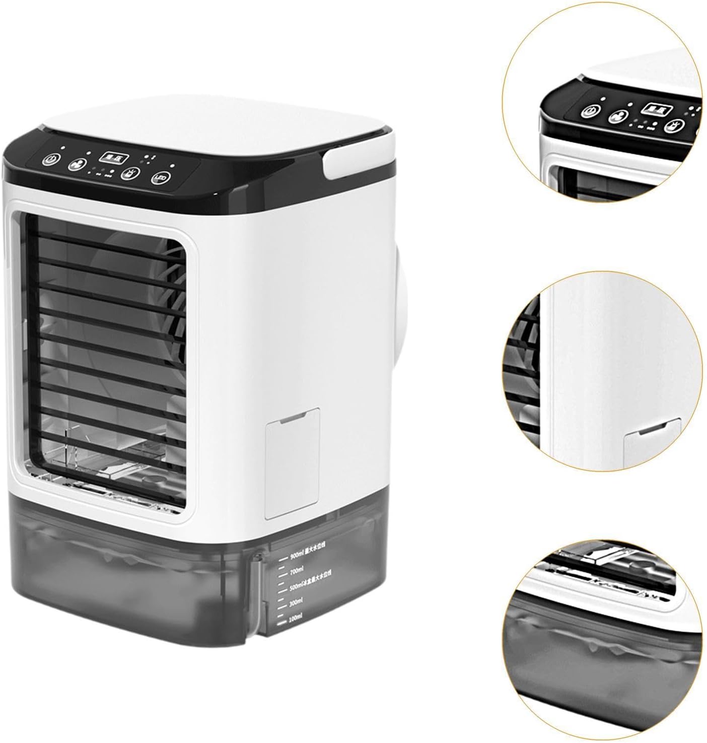  Colcolo Climatiseur Portable Personnel, Petit Ventilateur Refroidissement Réglable à 3 Pour Bureau Ou Chambre, Sans Brume